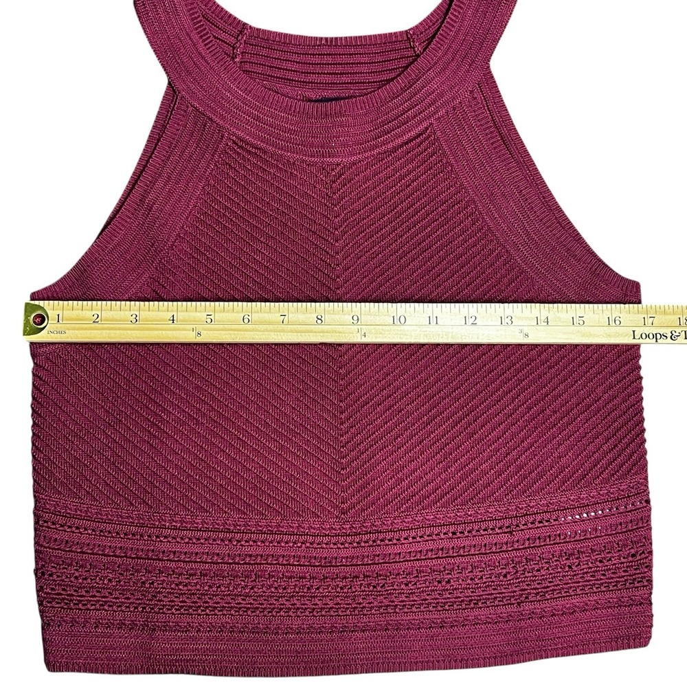 Lands End Knit Set Small 6-8 Sweater Tank Cropped Maxi Skirt Crochet Bodycon Y2K - Picture 6 of 15